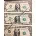UNITED STATES OF AMERICA 1981 . ONE 1 DOLLAR BANKNOTES . UNCUT SHEET OF 16